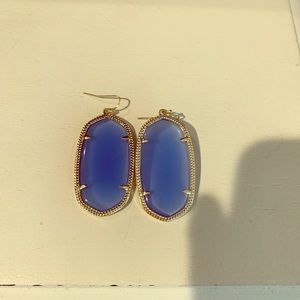 Kendra Scott Danielle earrings periwinkle blue EUC